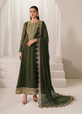 Reena By Alizeh Embroidered Chiffon 3 Piece Unstitched Suit AF25RV5 D-4051 REKHA